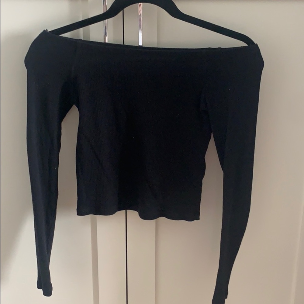 Off the shoulder black top